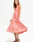 Philo Dress, Flamingo & Coral