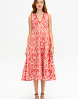 Philo Dress, Flamingo & Coral