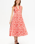 Philo Dress, Flamingo & Coral