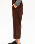 Trousers, Brown Melange