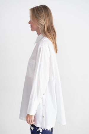 PLAN C - Long Sleeve Shirt, White