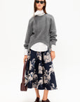 Long Sleeve Crewneck Sweater, Pewter