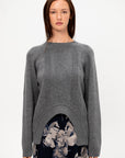 Long Sleeve Crewneck Sweater, Pewter