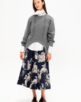 Long Sleeve Crewneck Sweater, Pewter