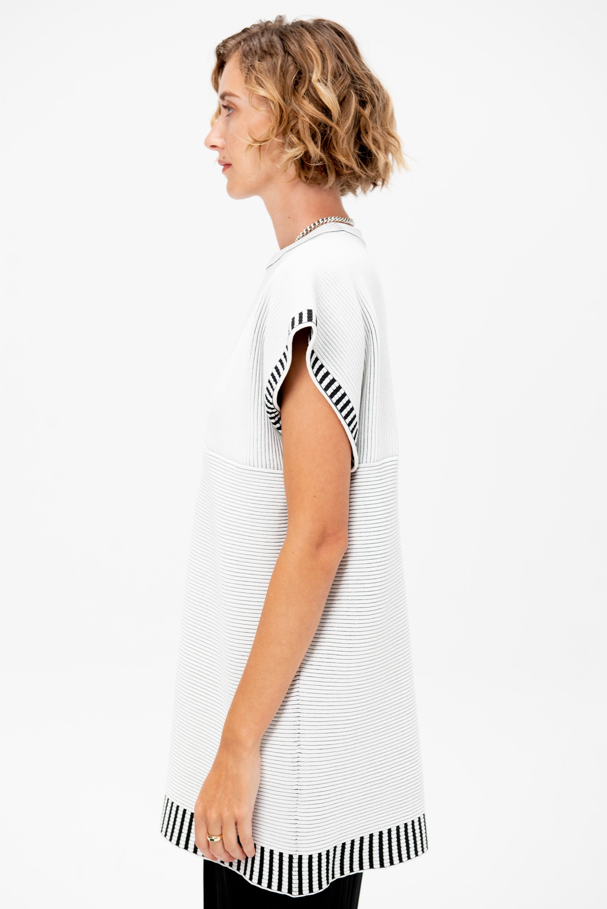 Tempo Knit Dress, White