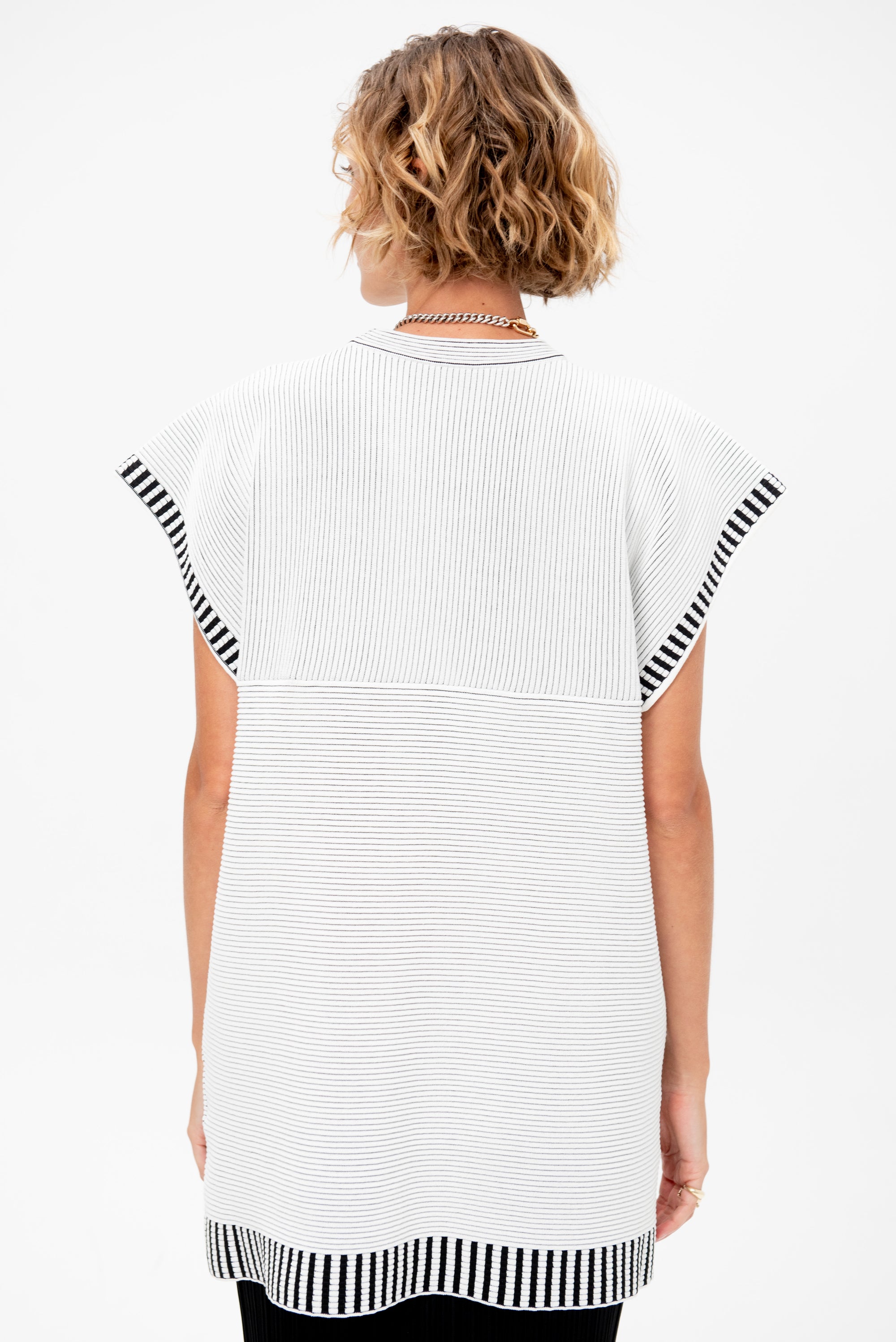 Tempo Knit Dress, White