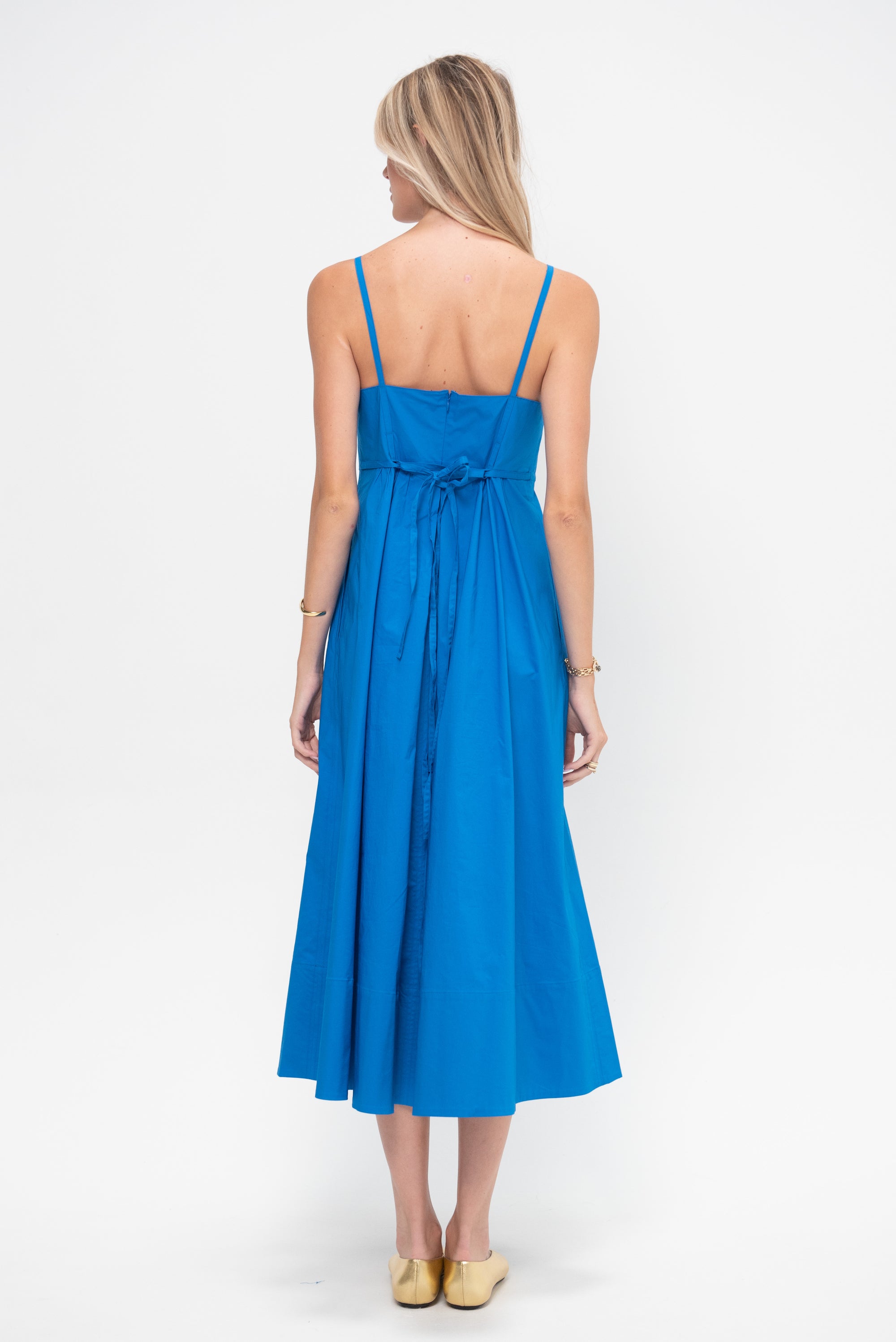 Barker Dress, Cyan