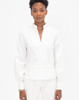 Grayson Top Eco Cotton Poplin, White