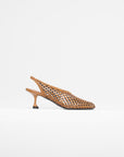 Tee Perforated Slingback Pumps, Mud