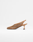Tee Perforated Slingback Pumps, Mud
