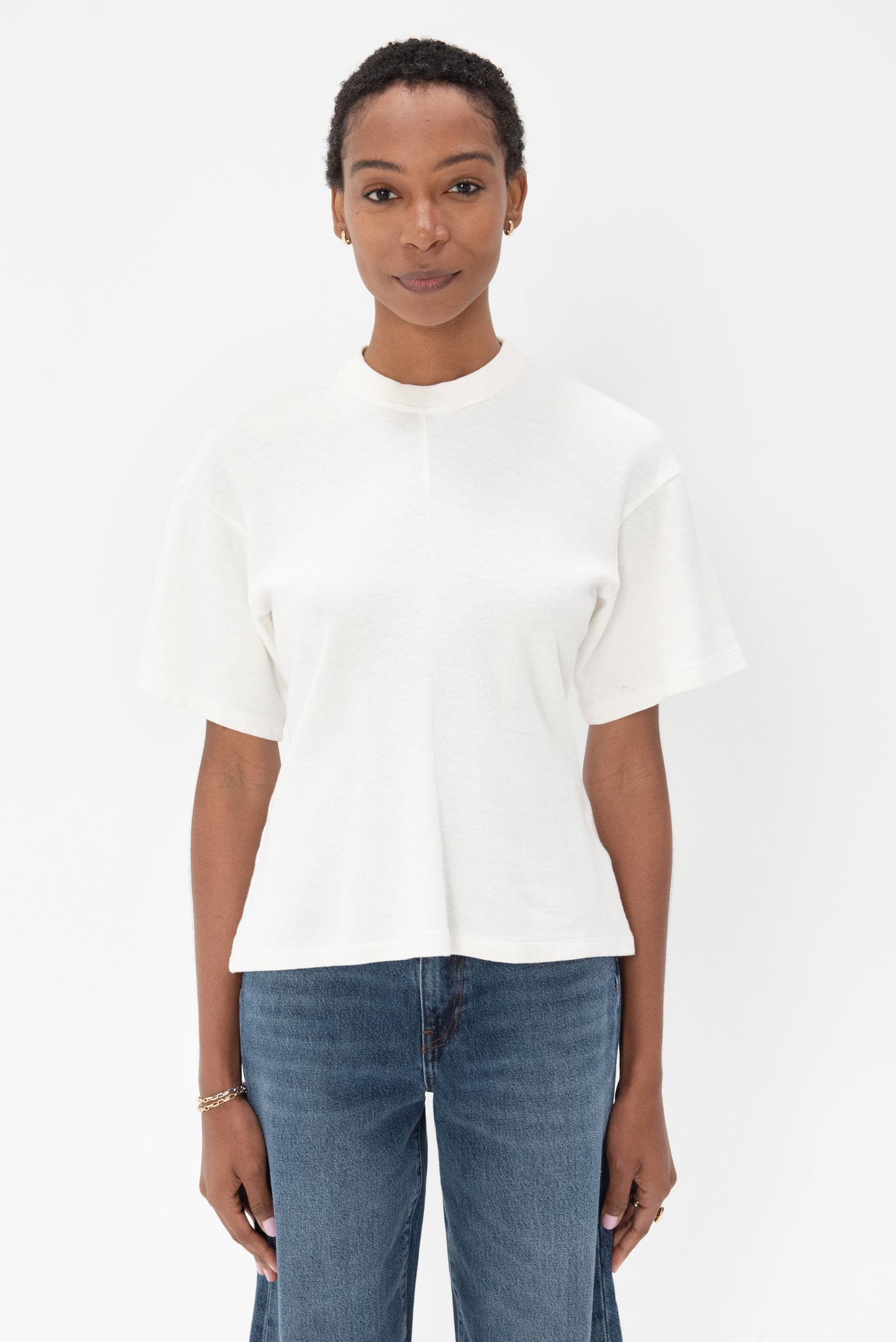 proenza schouler - Eco Cotton Waisted T-Shirt, White