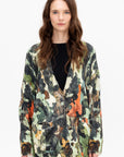 Printed Oversized Cardigan, Light Camo Green