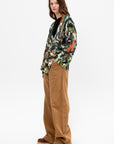 Printed Oversized Cardigan, Light Camo Green