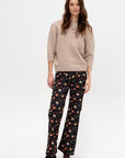Joan Kick Flare Jean, Luna Petal Velveteen Black