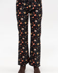 Joan Kick Flare Jean, Luna Petal Velveteen Black