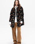 Padded Taped Liner Coat, Multifloral Black