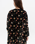 Padded Taped Liner Coat, Multifloral Black