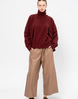 Elizabeth - Leather Culotte, Mocha