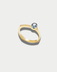 Faceted Piazza Ring, Blue Sapphire