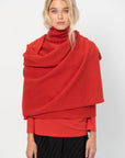 Crooked Wool Knit, Red