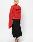 Crooked Wool Knit, Red
