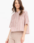Cropped Oversized Shirt, Multi
