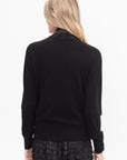 Turtleneck Cardigan, Black