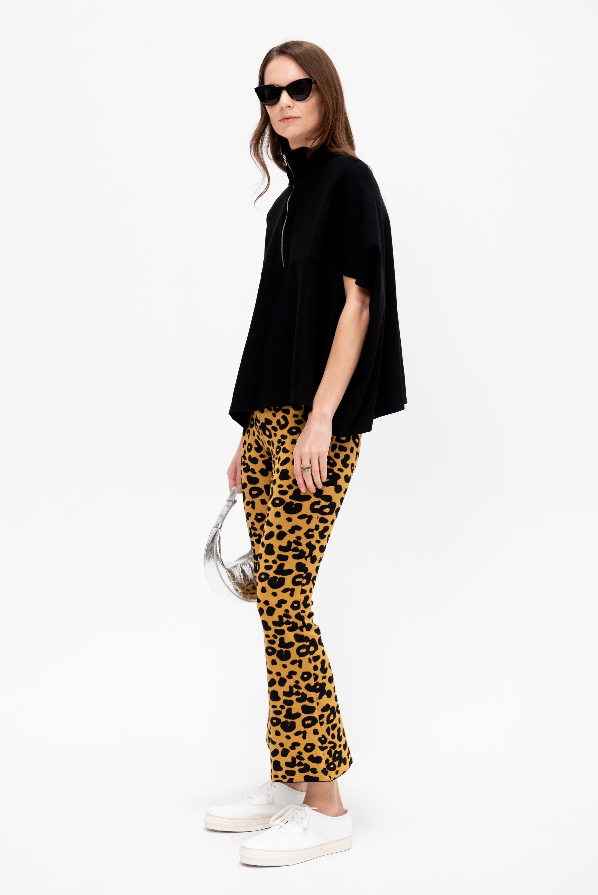 Zip Up Cocoon Caftan Top