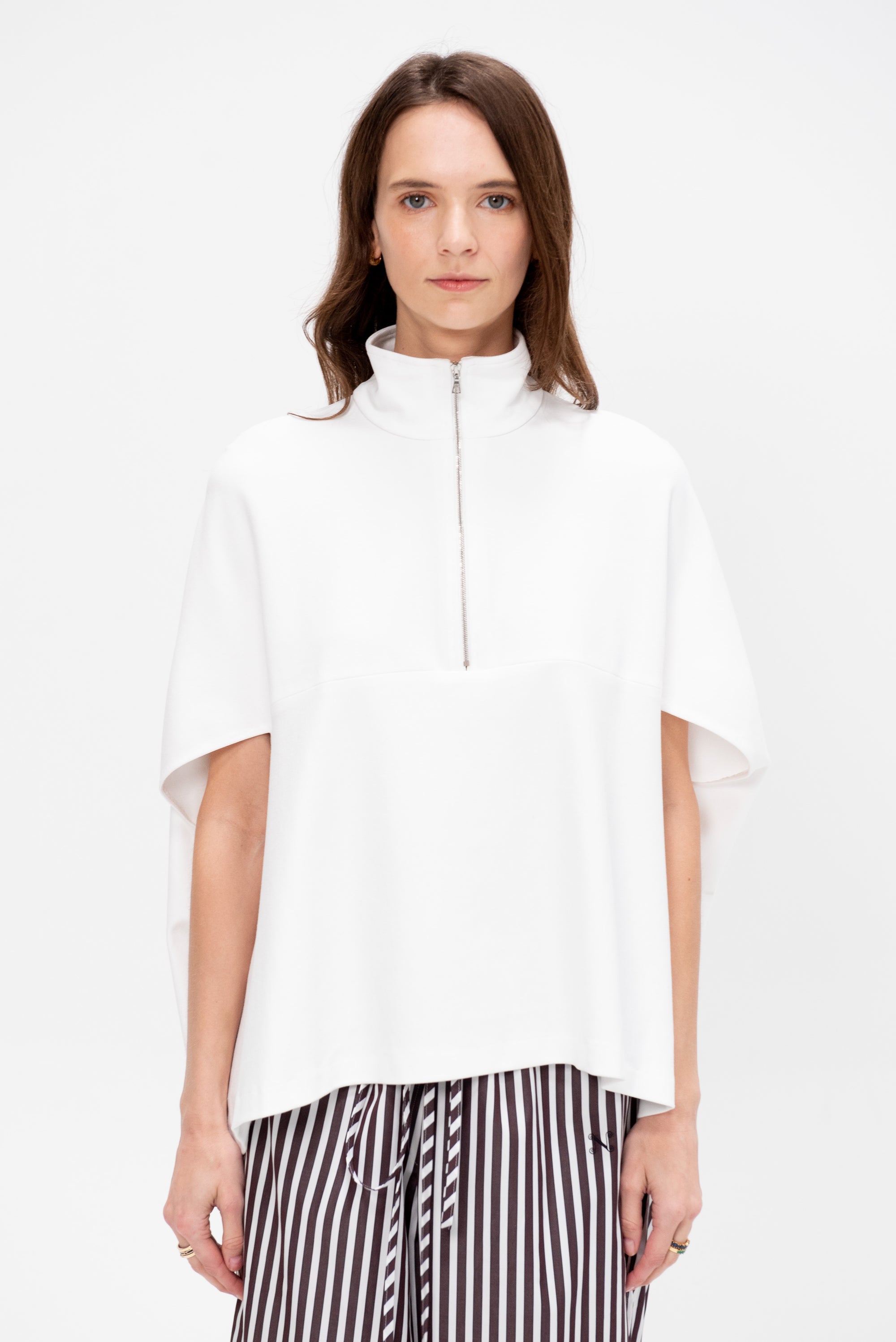 Zip Up Cocoon Caftan Top