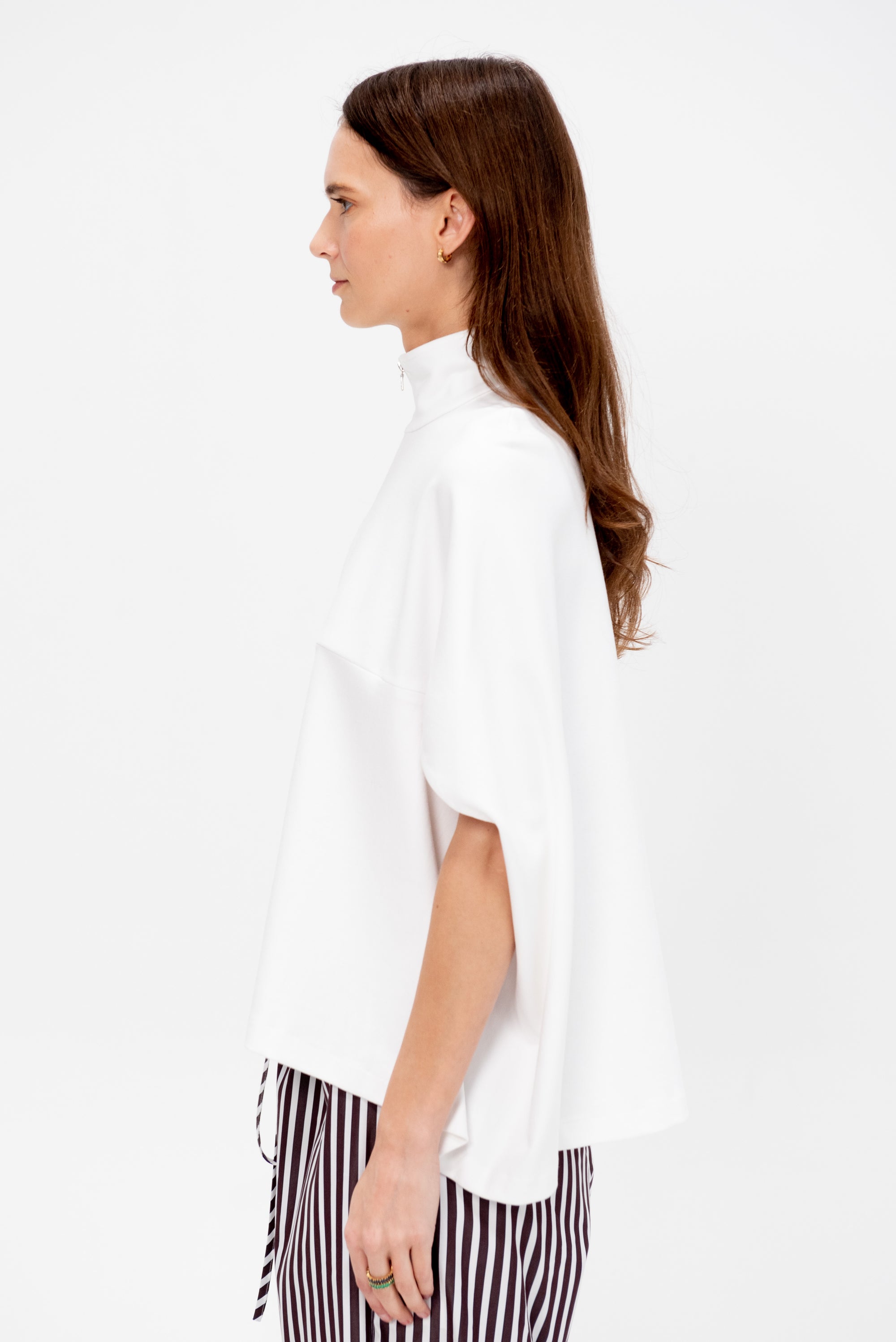 Zip Up Cocoon Caftan Top