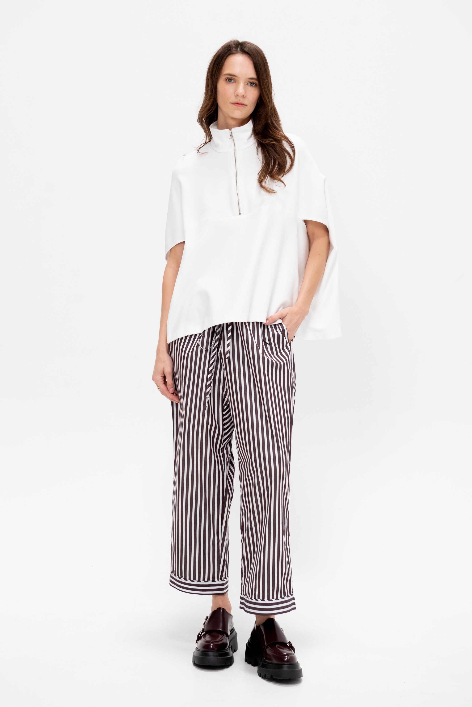 Zip Up Cocoon Caftan Top