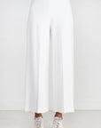 ROSETTA GETTY - Pull On Cropped Straight Pant, White