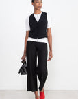 ROSETTA GETTY - Pull On Straight Trouser, Black