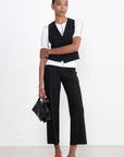 ROSETTA GETTY - Pull On Straight Trouser, Black