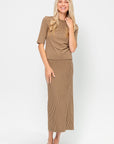 Tube Skirt, Tan & Brown