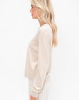 Relaxed Crewneck Sweater, Wheat