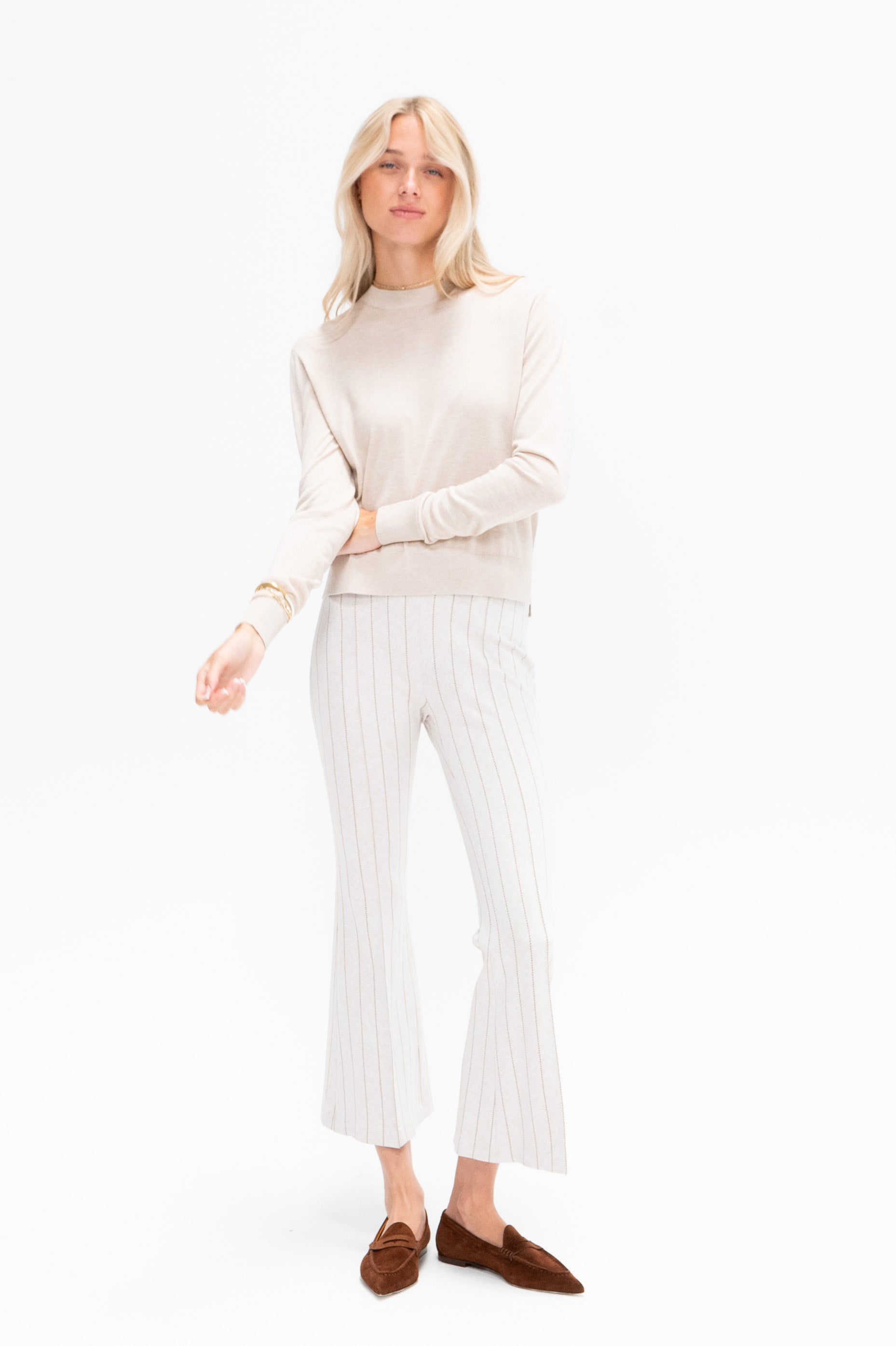 Relaxed Crewneck Sweater, Wheat