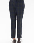 Angela Trousers, Navy & Green