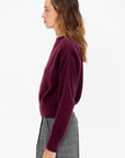 Round Neck Sweater, Bordeaux