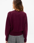 Round Neck Sweater, Bordeaux