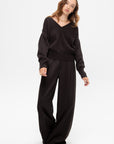 V-Neck Sweater, Brown