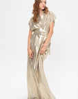 Francesca Sleeveless Dress, Gold