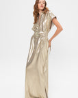 Francesca Sleeveless Dress, Gold