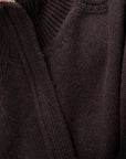 Zipped Sleeveless Cardigan, Brown
