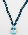 Mudra Necklace, Blue Topaz
