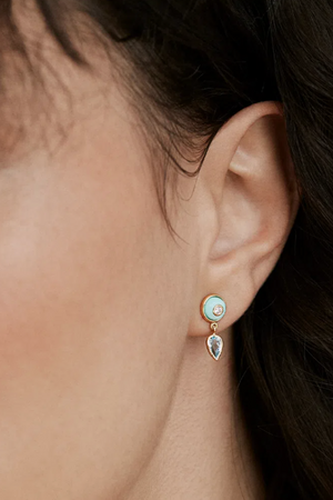 SAUER - Uirapuru Earrings, Blue Topaz