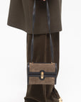 SAVETTE - Symmetry 19 with Black Leather Trim, Mink Suede