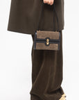 SAVETTE - Symmetry 19 with Black Leather Trim, Mink Suede