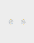 Amalfi Hexagon Stud, Rainbow Moonstone
