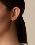 Amalfi Emerald Cut Studs, Morganite Topaz